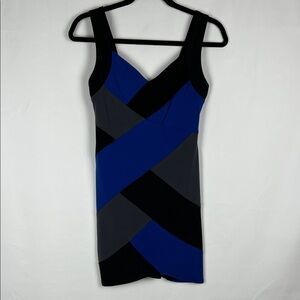Ruby Rox Colorblock Mini Dress - Black, Blue, and‎ Gray
